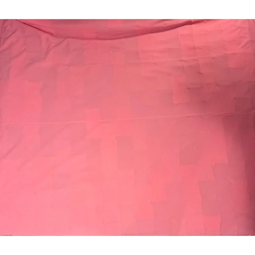 Vintage Handmade Patchwork Tied Quilt Multi Color Scrap‎ Blanket Pink Backing